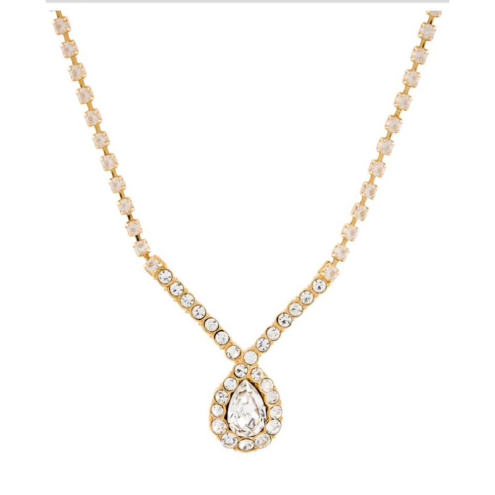 Vintage Trifari Crystal and Gold- Plated Collar Necklace